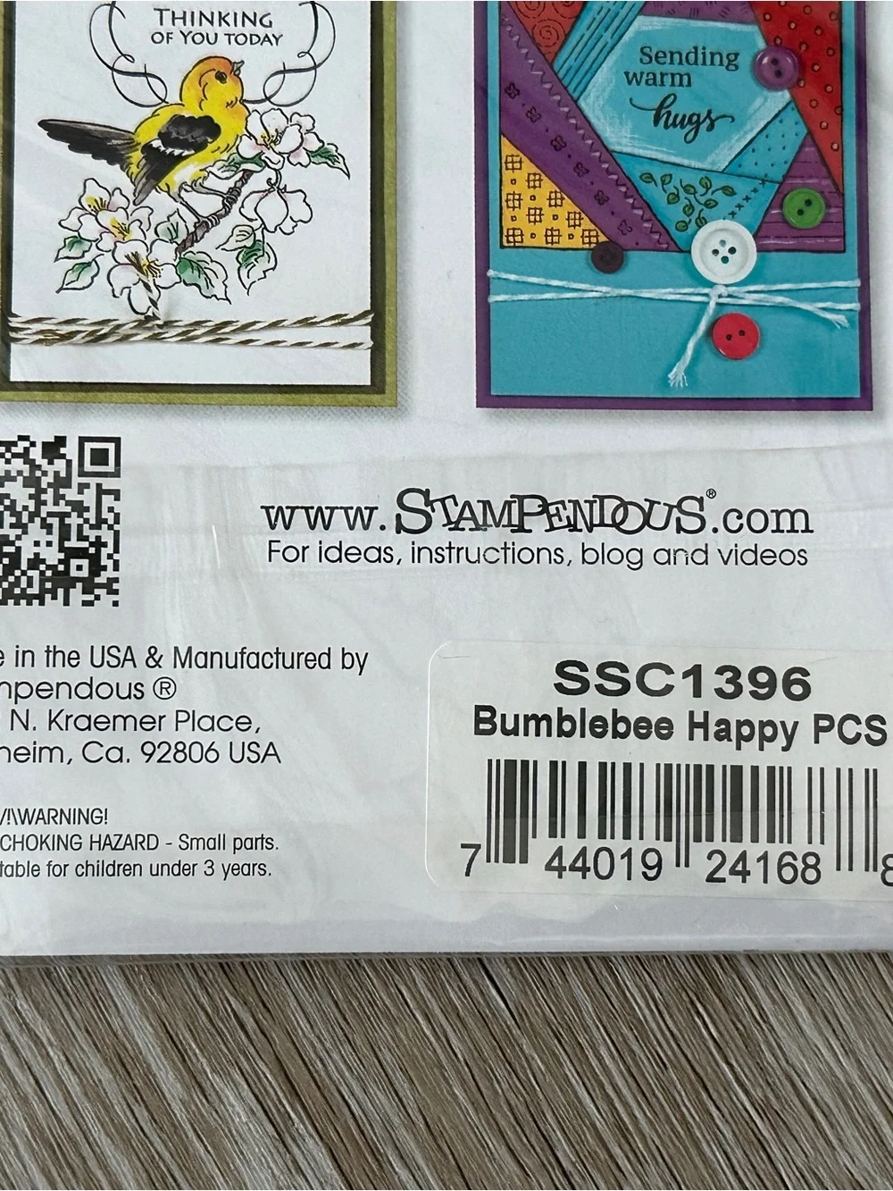 Stampendous Fran's Clear Stamp Set Bumblebee Happy Bumble Bee Cute!